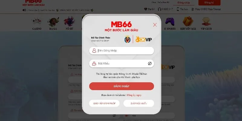 chi tiết từng bước đăng nhập